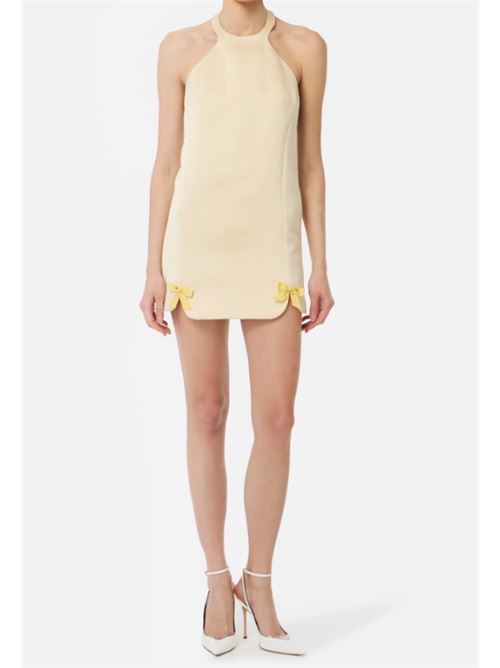 DRESS WITH SATIN BOWS ELISABETTA FRANCHI | AB75051E2DC7 LEMONADE